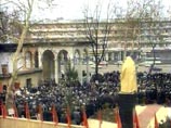 Памятник, заново воздвигнутый в 2000 году в Кутаиси, ранее стоял на территории Кутаисского автомобильного завода, но во время развернутой Хрущевым борьбы с культом личности этот памятник, как и многие другие, демонтировали