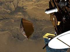 Спуск Beagle 2, иллюстрация с сайта ESA Спуск Beagle 2, иллюстрация с сайта ESA
