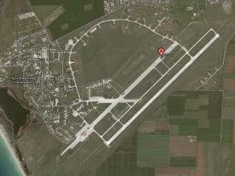 Аэродром Новофедоровка с НИТКА. Спутниковый снимок с сайта Google Maps