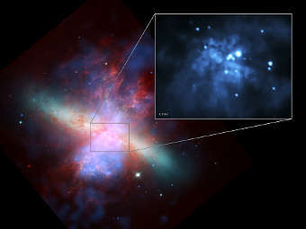   M82,   ,      .  NASA