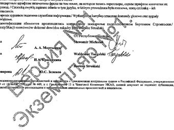 Фрагмент документа, опубликованного властями Польши
