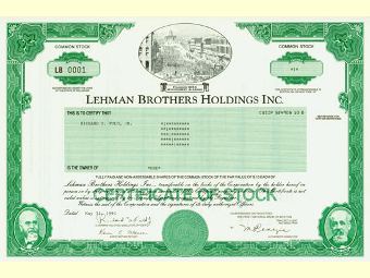   Lehman Brothers.    Historisches Wertpapierhaus
