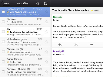  Gmail  iPad.     Gmail