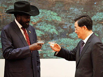 Президент Южного Судана Сальва Киир и председатель КНР Ху Цзиньтао. Фото Reuters