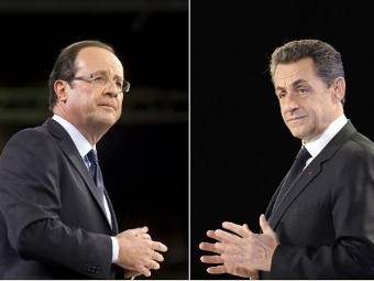 Франсуа Олланд (слева) и Николя Саркози. Фото ©AFP