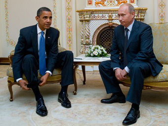 Барак Обама и Владимир Путин, 2009 год. Фото ©AFP