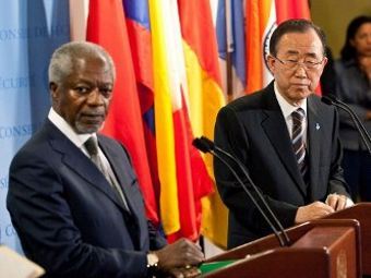 Кофи Аннан и Пан Ги Мун. Фото ©AFP